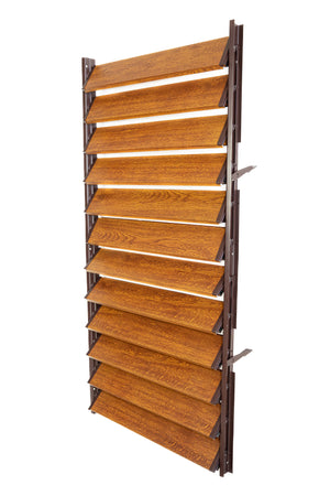 FLEX-WOOD® - Żaluzje tarasowe - stalowy mechanizm i aluminiowe panele - zestaw