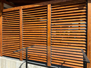 FLEX-WOOD® - Żaluzje tarasowe - stalowy mechanizm i deseczki 120cm - zestaw