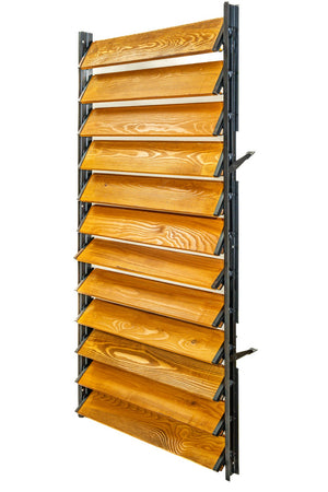 FLEX-WOOD® - Żaluzje tarasowe - stalowy mechanizm i deseczki 120cm - zestaw