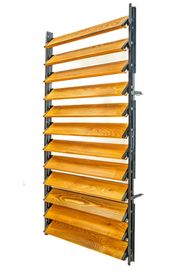 FLEX-WOOD® - Żaluzje tarasowe - stalowy mechanizm i deseczki 120cm - zestaw