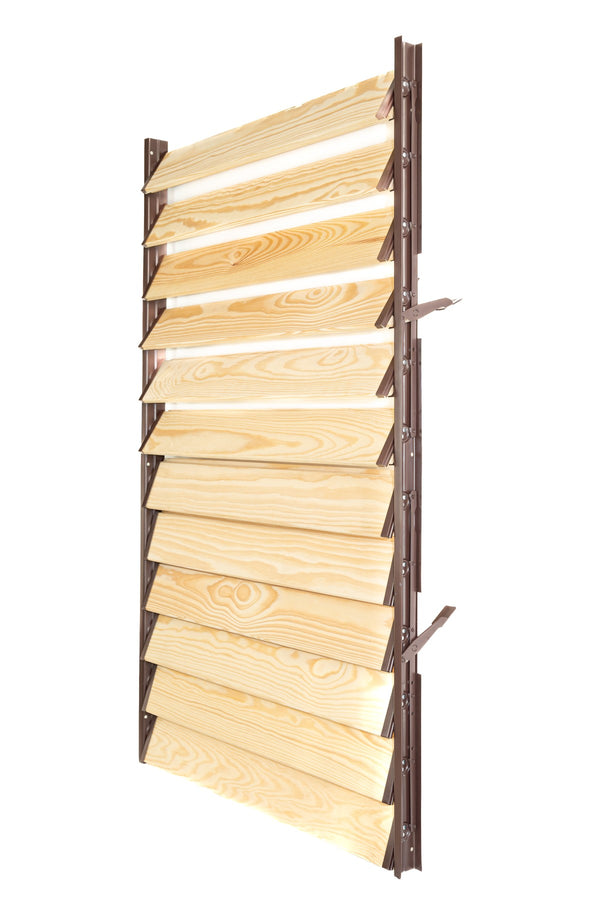 FLEX-WOOD® - Żaluzje tarasowe - stalowy mechanizm i deseczki 120cm - zestaw