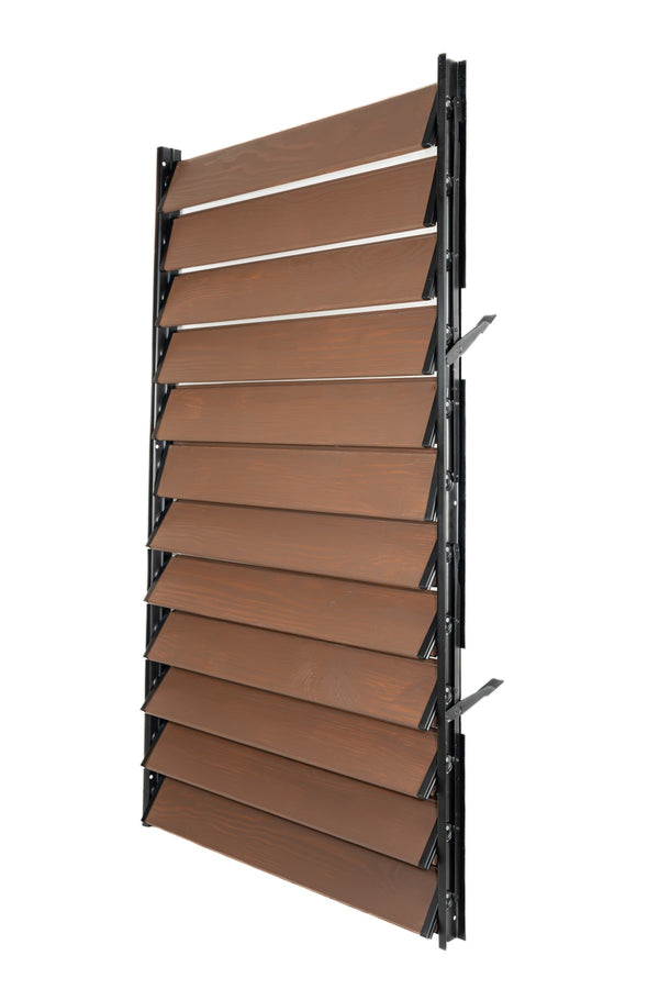 FLEX-WOOD® - Żaluzje tarasowe - stalowy mechanizm i deseczki 120cm - zestaw