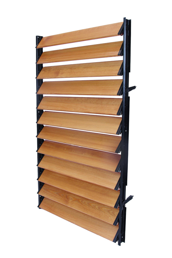 FLEX-WOOD® - Żaluzje tarasowe - stalowy mechanizm i deseczki 120cm - zestaw