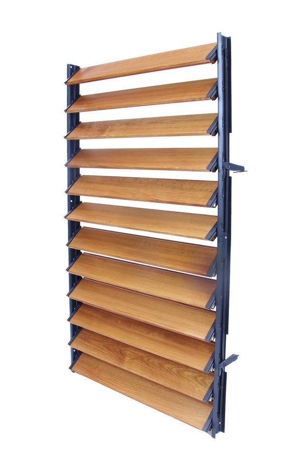 FLEX-WOOD® - Żaluzje tarasowe - stalowy mechanizm i deseczki 120cm - zestaw