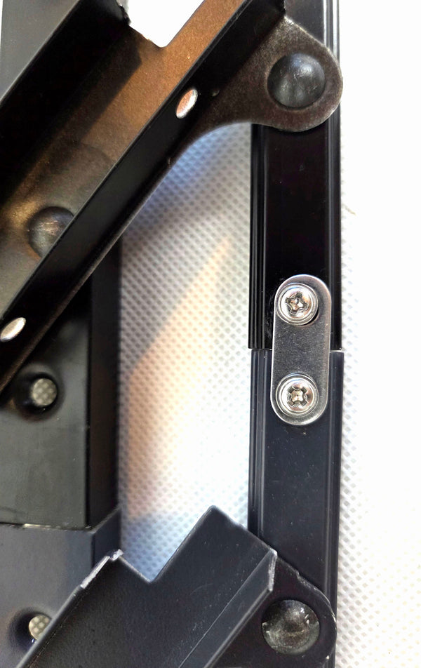 Flex-Wood® VERT – Aluminiowy mechanizm bezrączkowy do pionowych i poziomych żaluzji tarasowych - kolor czarny