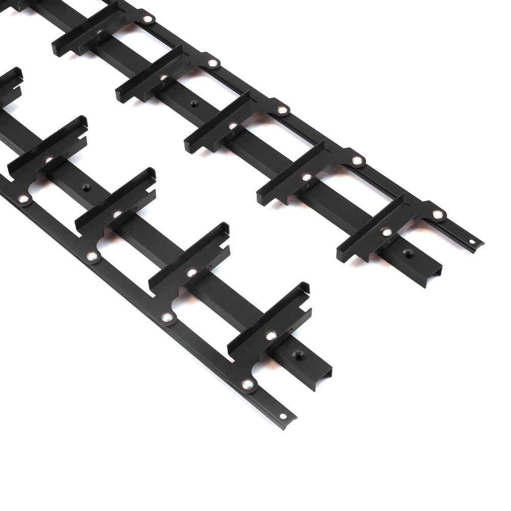 Flex-Wood® VERT – Aluminiowy mechanizm bezrączkowy do pionowych i poziomych żaluzji tarasowych - kolor czarny