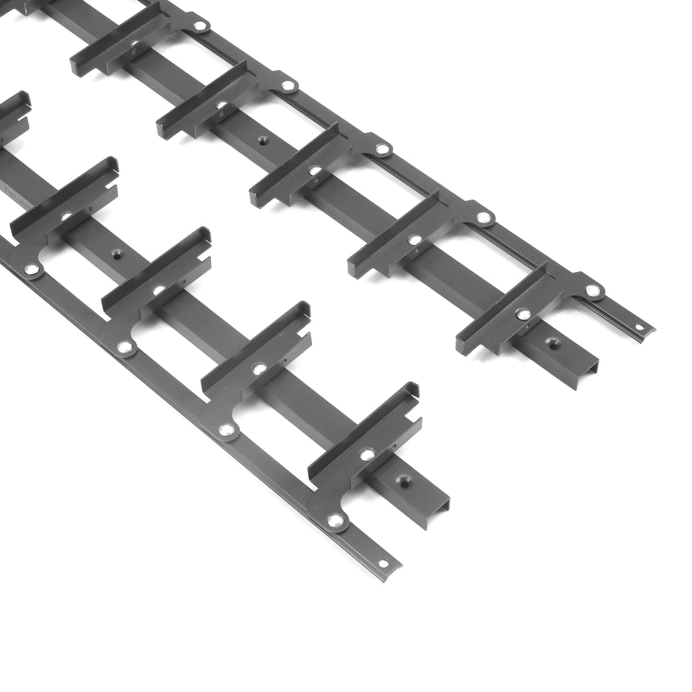 Flex-Wood® VERT – Aluminiowy mechanizm bezrączkowy do pionowych i poziomych żaluzji tarasowych - kolor antracytowy