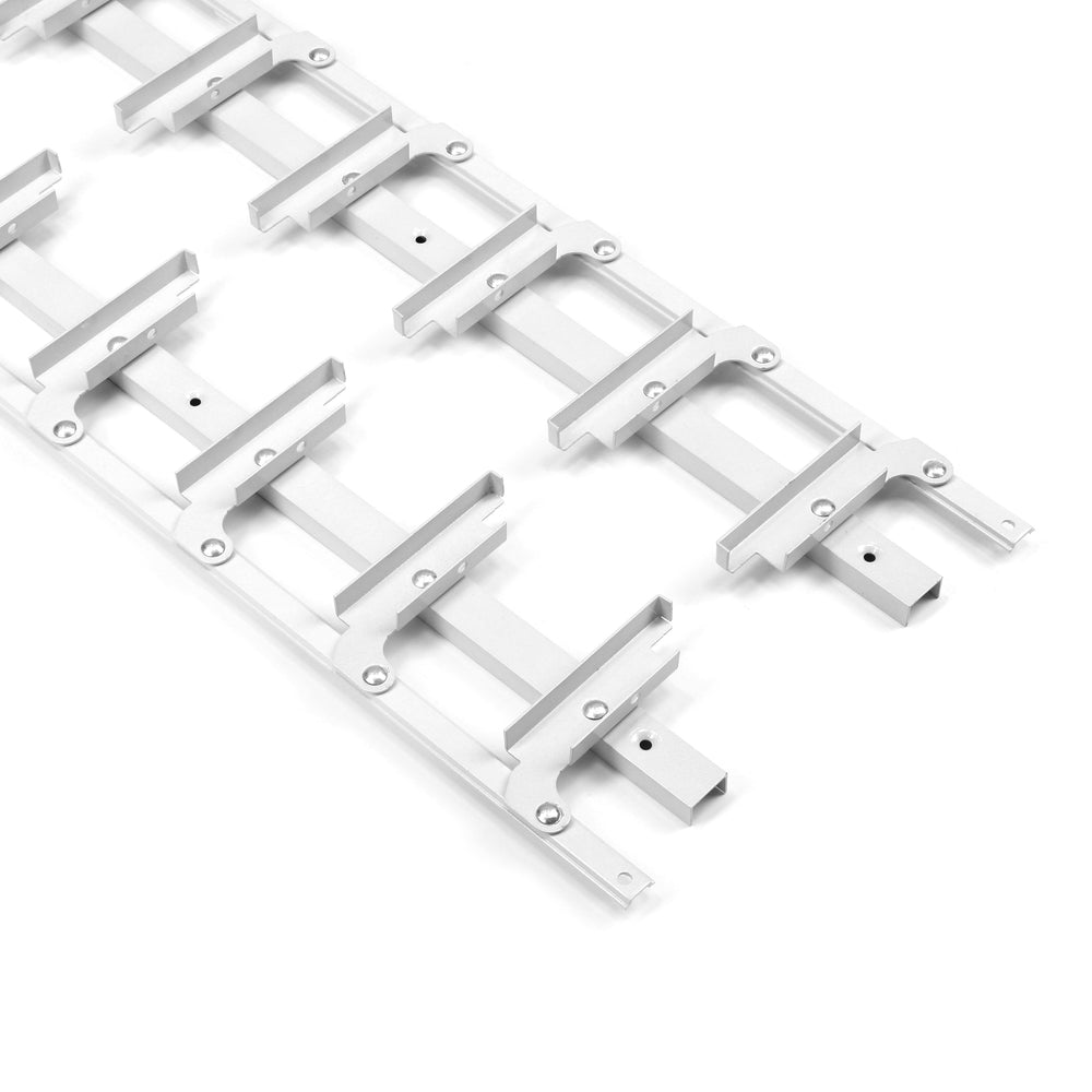 Flex-Wood® VERT – Aluminiowy mechanizm bezrączkowy do pionowych i poziomych żaluzji tarasowych - kolor biały