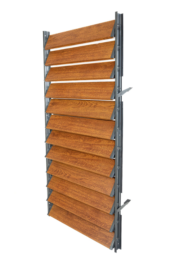 FLEX-WOOD® - Żaluzje tarasowe - aluminiowy mechanizm i aluminiowe panele - zestaw