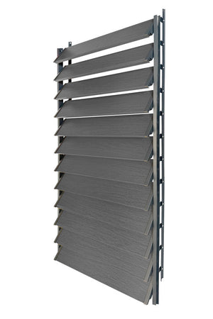 FLEX-WOOD® - Żaluzje tarasowe VERT - aluminiowy mechanizm i deseczki 120 cm - zestaw