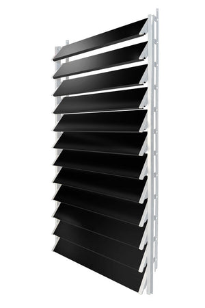 FLEX-WOOD® - Żaluzje tarasowe VERT - aluminiowy mechanizm i lamele aluminiowe - zestaw