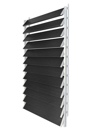 FLEX-WOOD® - Żaluzje tarasowe VERT - aluminiowy mechanizm i deseczki 120 cm - zestaw