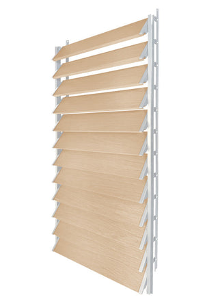 FLEX-WOOD® - Żaluzje tarasowe VERT - aluminiowy mechanizm i deseczki 120 cm - zestaw