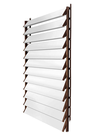 FLEX-WOOD® - Żaluzje tarasowe VERT - aluminiowy mechanizm i lamele aluminiowe - zestaw