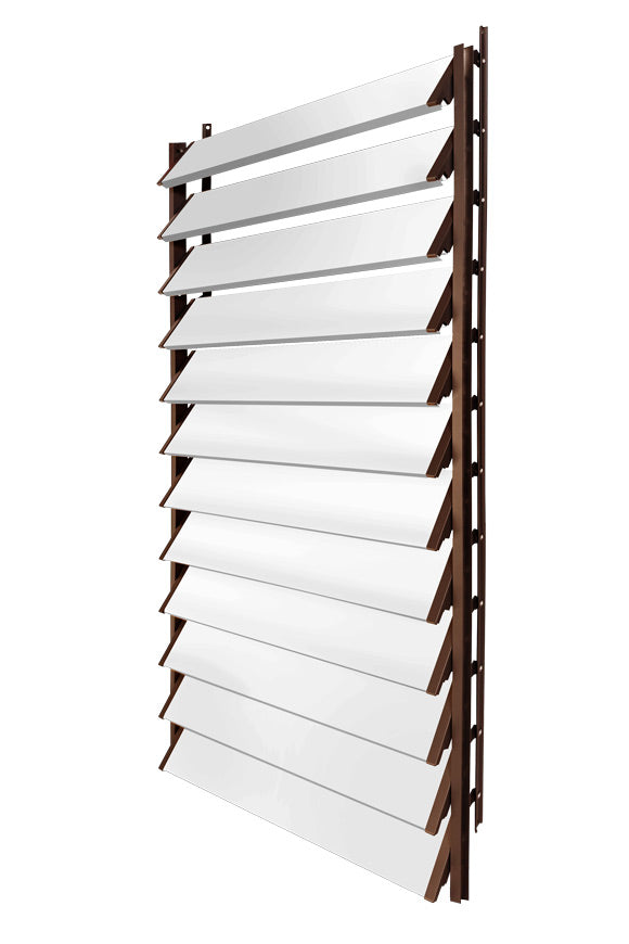 FLEX-WOOD® - Żaluzje tarasowe VERT - aluminiowy mechanizm i lamele aluminiowe - zestaw