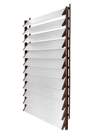 FLEX-WOOD® - Żaluzje tarasowe VERT - aluminiowy mechanizm i deseczki 120 cm - zestaw