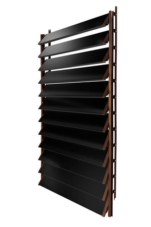 FLEX-WOOD® - Żaluzje tarasowe VERT - aluminiowy mechanizm i lamele aluminiowe - zestaw