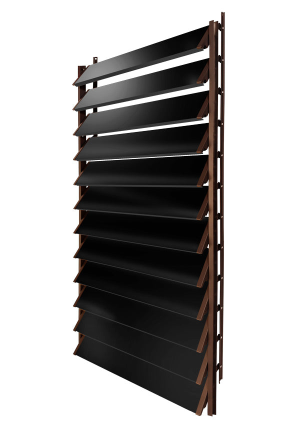 FLEX-WOOD® - Żaluzje tarasowe VERT - aluminiowy mechanizm i lamele aluminiowe - zestaw