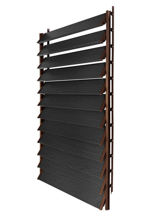 FLEX-WOOD® - Żaluzje tarasowe VERT - aluminiowy mechanizm i deseczki 120 cm - zestaw