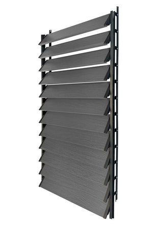 FLEX-WOOD® - Żaluzje tarasowe VERT - aluminiowy mechanizm i deseczki 120 cm - zestaw