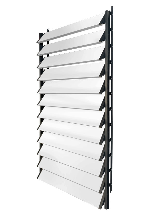 FLEX-WOOD® - Żaluzje tarasowe VERT - aluminiowy mechanizm i lamele aluminiowe - zestaw