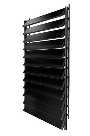 FLEX-WOOD® - Żaluzje tarasowe VERT - aluminiowy mechanizm i deseczki 120 cm - zestaw