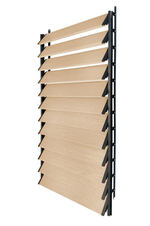 FLEX-WOOD® - Żaluzje tarasowe VERT - aluminiowy mechanizm i deseczki 120 cm - zestaw