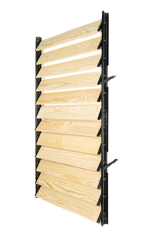 FLEX-WOOD® - Żaluzje tarasowe - stalowy mechanizm i deseczki 120cm - zestaw