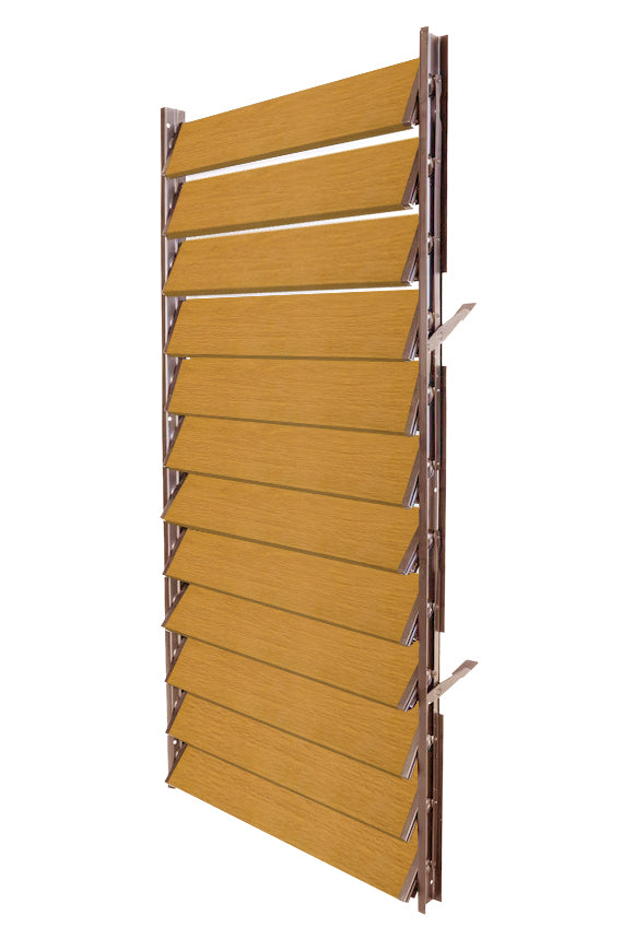 FLEX-WOOD® - Żaluzje tarasowe - stalowy mechanizm i aluminiowe panele - zestaw
