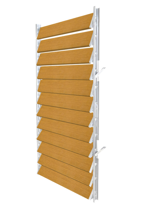 FLEX-WOOD® - Żaluzje tarasowe - aluminiowy mechanizm i aluminiowe panele - zestaw